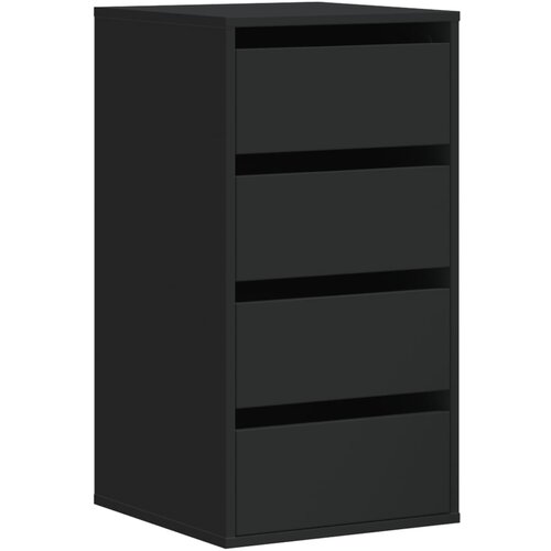 VidaXL Kotni predalnik črn 40x41x76 cm inženirski les, (21263080) Slike