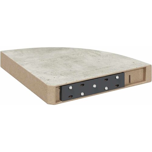  Kutne zidne police 4 kom siva boja betona 25 x 25 x 3,8 cm MDF Slike