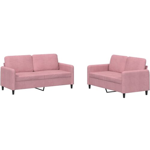 vidaXL 2-dijelni set sofa ružičasti baršunasti Cene
