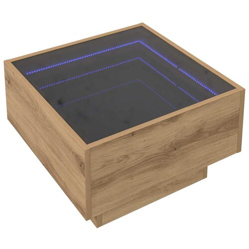 vidaXL Klubska miza artisan hrast 50 x 50 x 30 cm Konstruiran les, (5000073366) Cene