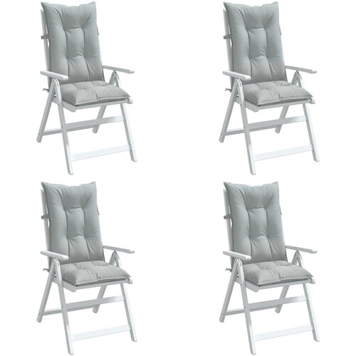 VidaXL Jastuci za stolice 4 kom svjetlosivi 120 x 50 x 7 cm od tkanine Slike
