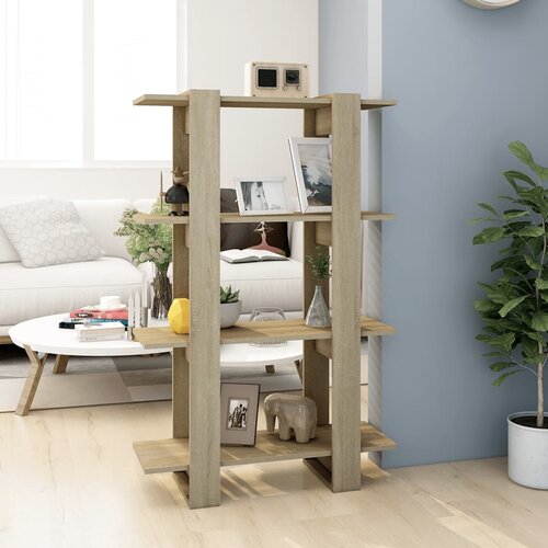 VidaXL Ormarić za knjige / pregrada boja hrasta sonome 80x30x123,5 cm Slike