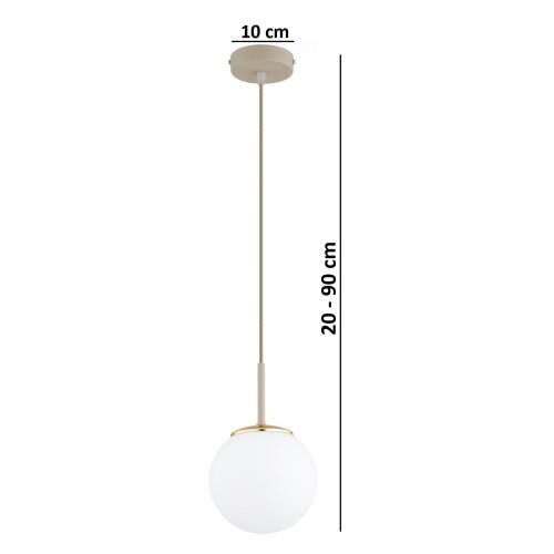  Brilagi - visilica na lanku 1xE27/60W/230V bež/zlatna Slike