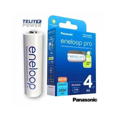 Panasonic NiMH 1.2V 2000mAh BK-3MCCE-4BE ENELOOP blister 4 ( cena po komadu ) Slike