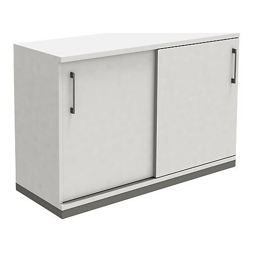 eurokraft pro P12 - Omara z drsnimi vrati, 1 polica/2 nivoja za fascikle, višina 781 mm, ŠxG 1200 x 442 mm Cene