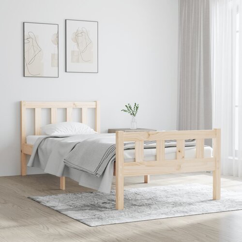  Okvir za krevet od masivnog drva 90 x 190 cm jednokrevetni Cene