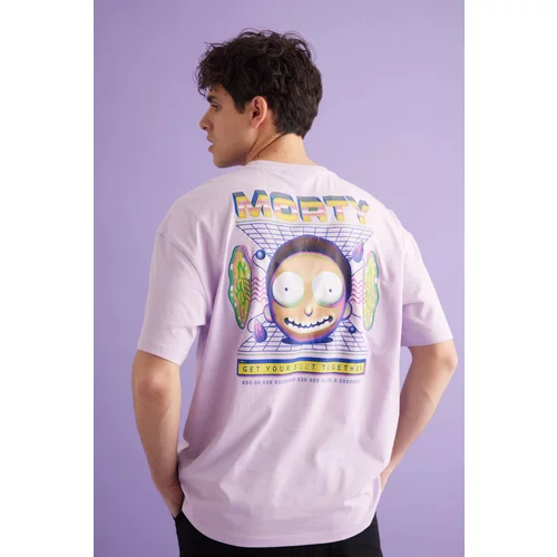 Defacto Rick and Morty Licensed Comfort Fit Crew Neck Printed T-Shirt