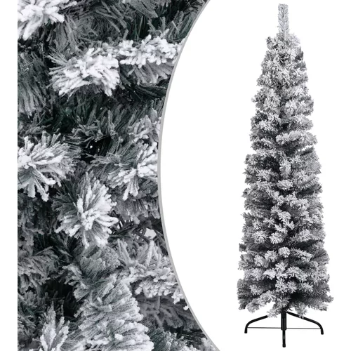 vidaXL Usko umjetno božićno drvce sa snijegom zeleno 120 cm PVC