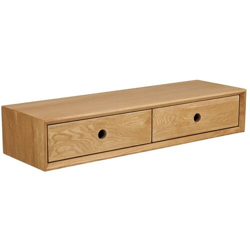 House Nordic Polica iz masivnega hrasta v svetli naravni barvi 80 cm Luzern &amp;ndash; Slike