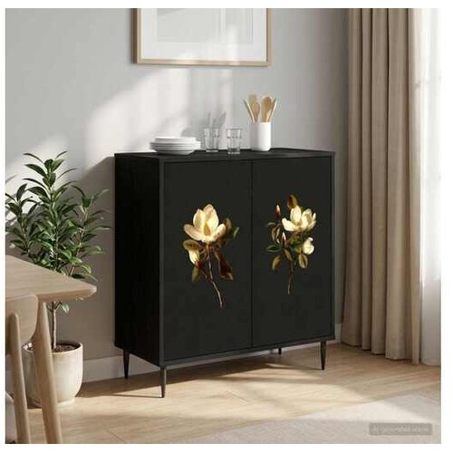 vidaXL Kreveta BREMEN Crni hrast 69 x 33 x 76 cm Konstruirano drvo - Magnolijski uzorak Cijene