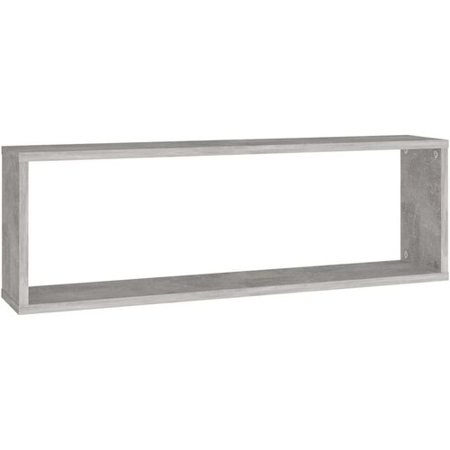 VidaXL kockaste zidne police 4 kom boja betona 80x15x26,5 cm iverica Slike