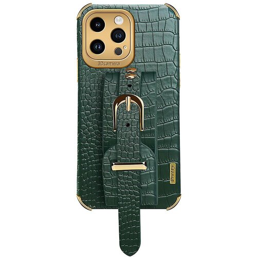 INORCO Za&amp;scaron;čitna torbica s krokodiljo teksturo za iPhone 14 Pro Max, galvanizirana torbica za telefon s stojalom za ročni trak, (22035604) Slike