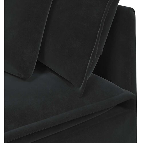  Modularna sofa s jastucima, crna, bar&amp;scaron;unasta Slike