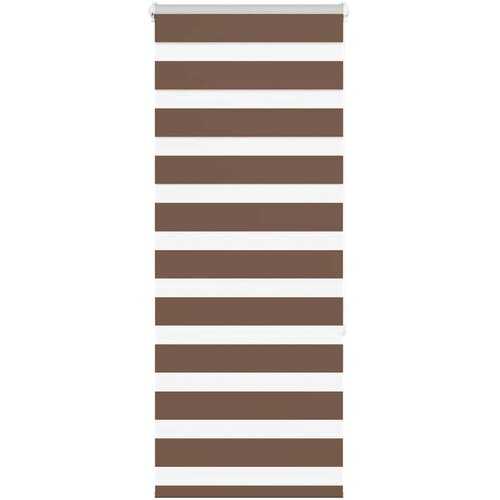 vidaXL Zebra zavesa rjava 65x150 cm &scaron;irina blaga 60,9 cm poliester, (5000298524) Cene
