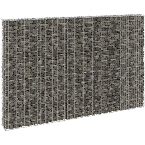 vidaXL Gabionski zid s poklopcima od pocinčanog čelika 300x30x200 cm Cijene