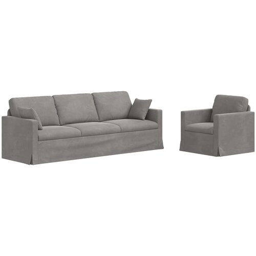 VidaXL Kavč 2 pcs Svetlo siva, (5000144572) Slike