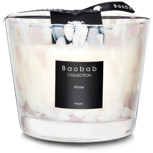 Baobab Pearls White di&amp;scaron;eča sveča 10 cm Slike