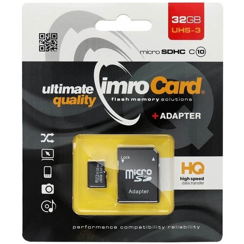  MicroSD memorijska kartica 32GB 100MB/s klasa 10 UHS-3 IMRO s adapterom Cijene