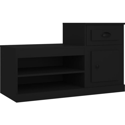 Maison Chic Omarica za obutev - Kopa za čevlje črna 100x42x60 cm inženirski les, (21777309) Slike
