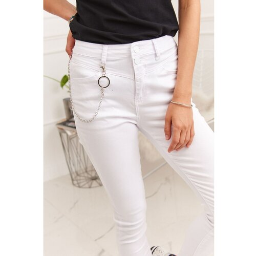 Fasardi Matching white denim jeans Slike