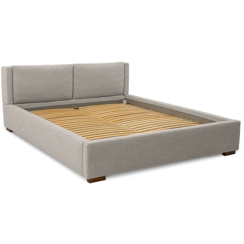 Scandic Svijetlo sivi tapecirani bračni krevet s prostorom za odlaganje s podnicom 180x200 cm Dreamer – Cijene