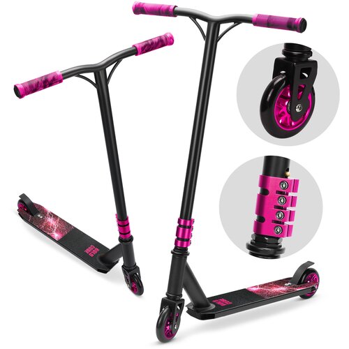 BOLDCUBE Trotinet za decu Stunt Deluxe scooter Pink Storm 2 točka do 100 kg roze Slike