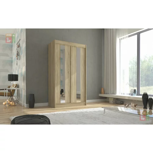 ADRK Furniture Garderobna omara z drsnimi vrati Balton - 120 cm