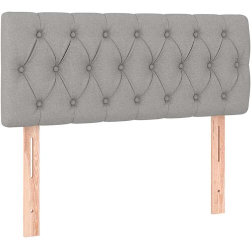  Krevet box spring s madracem LED svjetlosivi 100x200 cm tkanina Slike