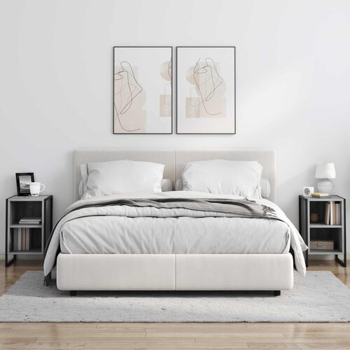  Noćni ormarić 2 pcs Siva Sonoma 39.5 x 30 x 50 cm Slike