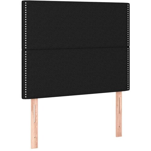 vidaXL Box spring postelja z vzmetnico črna 90x200 cm blago Cene