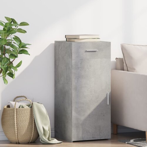  Komoda siva boja betona 40 x 42,5 x 93 cm od konstruiranog drva Slike