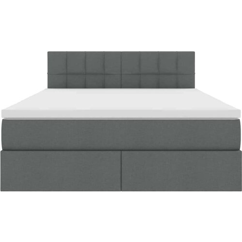  Krevet s madracem i skladi&amp;scaron;tem Tamno siva 140 x 190 cm Slike