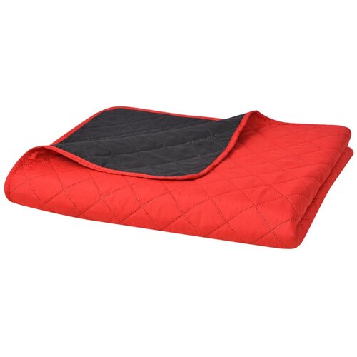 vidaXL 131553 Double-sided Quilted Bedspread Red and Black 220x240 cm Cijene