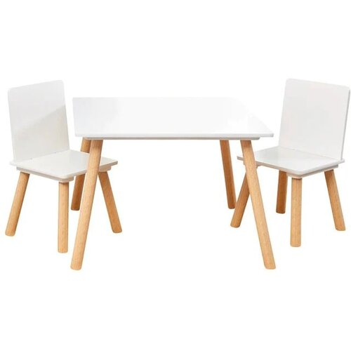 Kinder_Home dečiji sto sa 2 stolice beli Cene