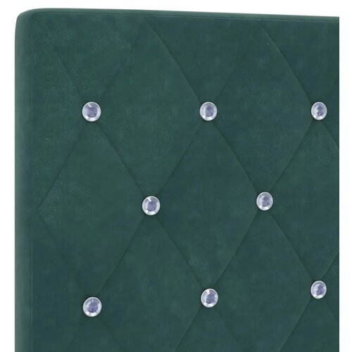  Krevet od pjene s madracem i LED-om Tamnozelena 160 x 200 cm - Tamnozelena 160 x 200 cm Kristal s dugmadima Slike