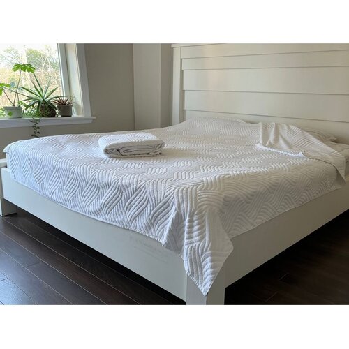  Letnji frotirni prekrivač - Sara - 200x200cm Bela boja Cene