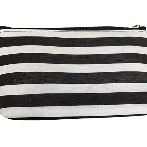BE CUTE neseser sa prugama crno beli 21*13*7cm Cene