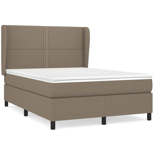 Maison Chic Box spring postelja - Vzmetna postelja z vzmetnico taupe 140x200 cm blago SL14853, (21882644) Cene