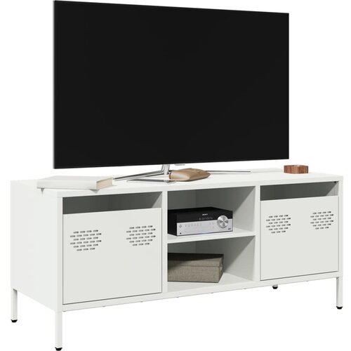 Furnova TV omarica bela 101,5x39x43,5 cm hladno valjano jeklo, (21924085) Cene