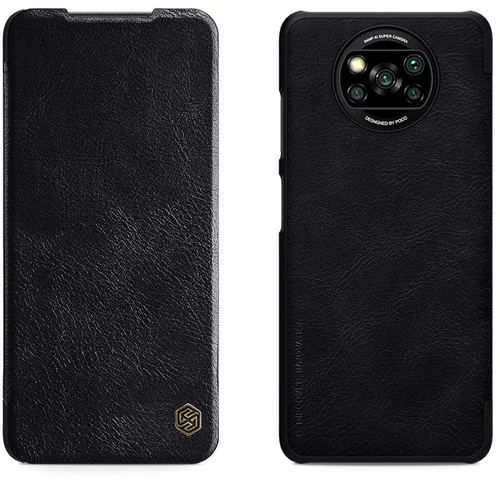 Nillkin - Qin Leather Case - Xiaomi Poco X3 / Poco X3 NFC / Poco X3 Pro - crna