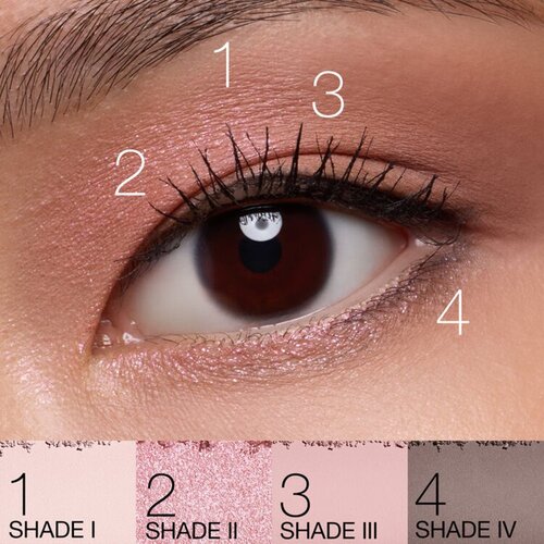 Nars Eyeshadow Quad Petal Play Collection paleta senčil za oči odtenek BLOOM 4x1.1 g Slike