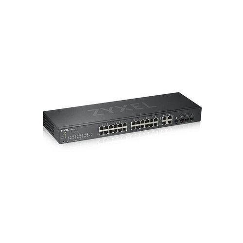 Zyxel GS1920-24 v2, 28p (24Gigabit RJ45, 4x Gigabit combo (metalSFP)), IPv6,L2, fanless, Rackmount ( GS1920-24V2-EU0101F ) Cene