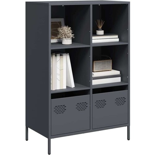 VidaXL Visoka omara antracit 68x39x103,5 cm jeklo Slike