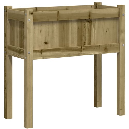 Maison Chic Vrtno korito - Greda - Cvetlični Lonec z nogami 70x31x70 cm impregnirana borovina, (21790574) Slike