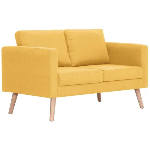 MAISON CHIC kavč - Sofa - Kanape dvosed iz blaga rumen, (21726885)