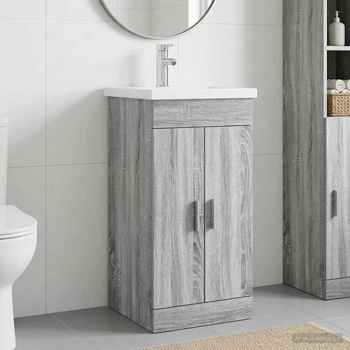  Kupaonski umivaonik s sudoperom Siva Sonoma 42 x 40 x 84,5 cm Cijene