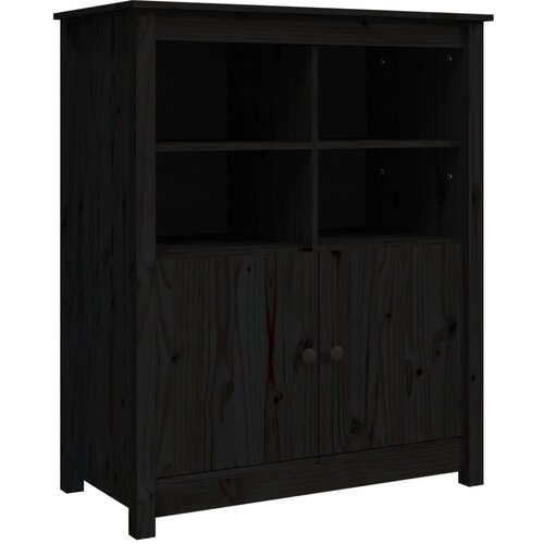 Maison Chic Komoda - Predalnik črna 83x41,5x100 cm trdna borovina, (21715767) Slike