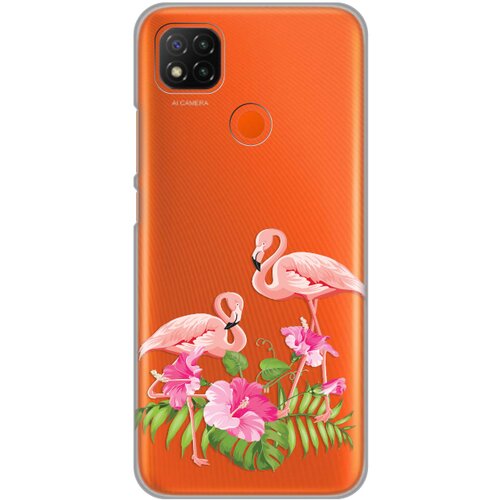 maska silikonska print skin za xiaomi redmi 9C flamingo Slike