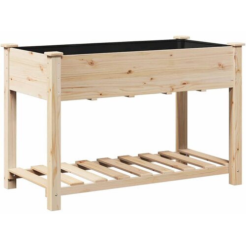  Vrtna saksija s policom Bež 115 x 59 x 76,5 cm Čvrsto drvo jele Slike
