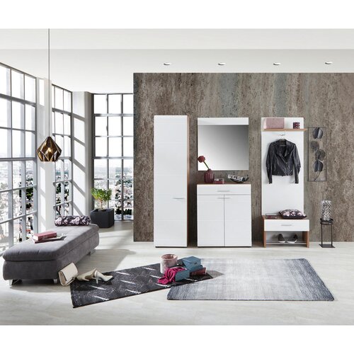 XORA OGLEDALO, 85/87/2 cm steklo, leseni material Slike